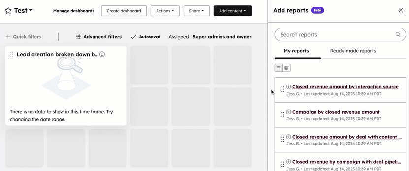 Customize Your Dashboard